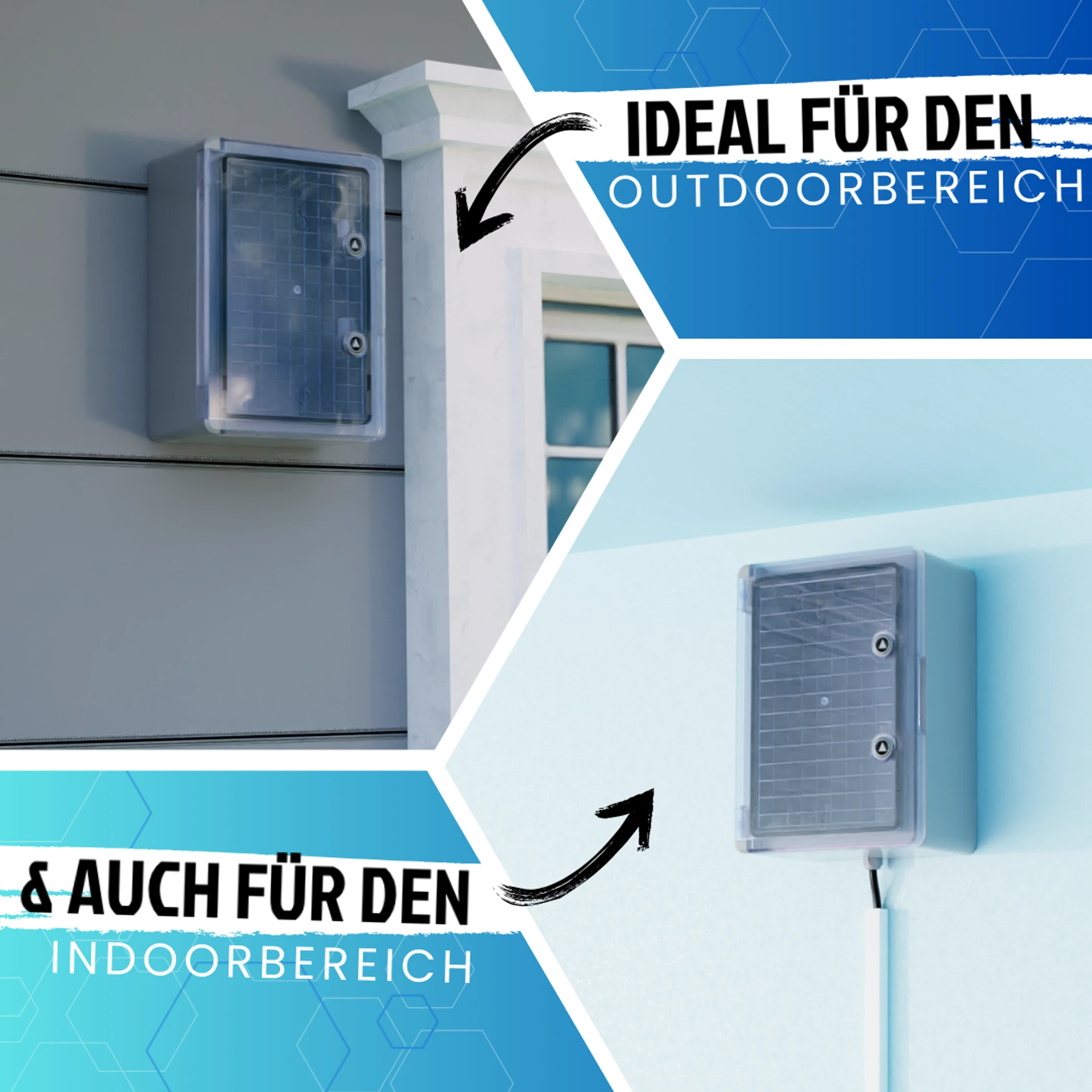 QCAB Wasserdichter Verteilerkasten für den Außenbereich mit transparentem Deckel